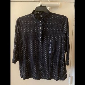 Chaps Polka Dot Blouse size 2x